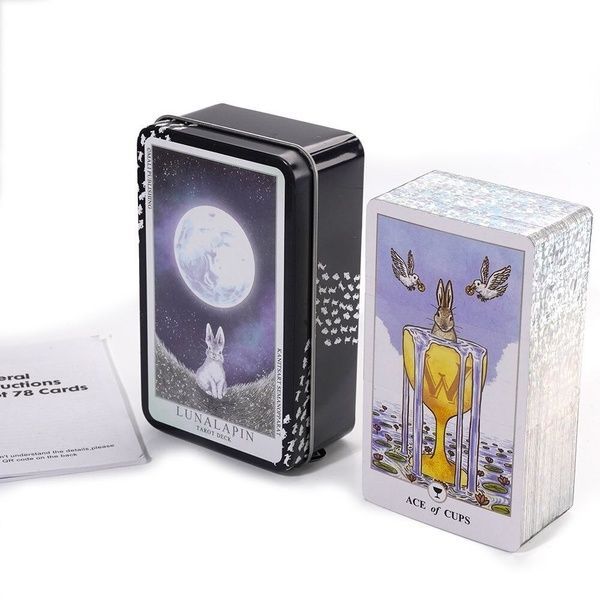 Таро Луналапін | Lunalapin Tarot (у жерстяній коробочці, з голографічним зрізом) - УЦІНКА 109348 фото