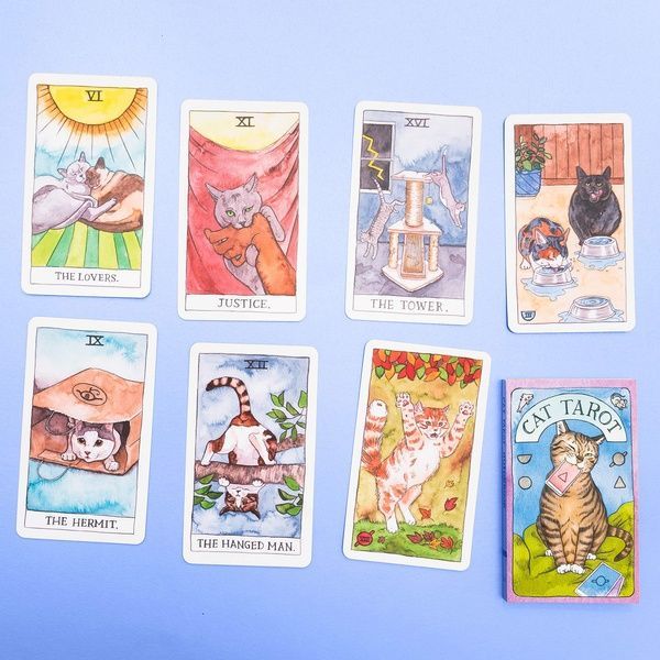 Таро Котів | Cat Tarot (у жерстяній коробочці, з оранжевим зрізом) - УЦІНКА 109344 фото