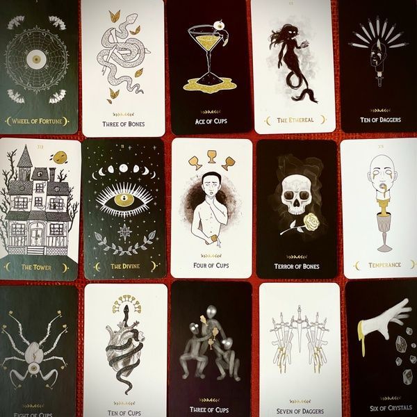 Macabre Tarot pocket | Таро Макабре у металевій коробці 96609 фото