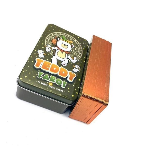 Teddy Tarot | Таро Плюшевого Ведмедика (в жерстяній коробочці, з помаранчевим зрізом) - УЦІНКА 111926 фото