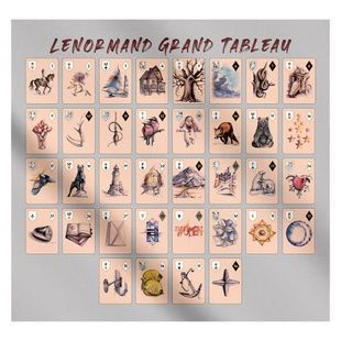 Скатертина для великого розкладу Ленорман (Elementary Lenormand) 54739 фото