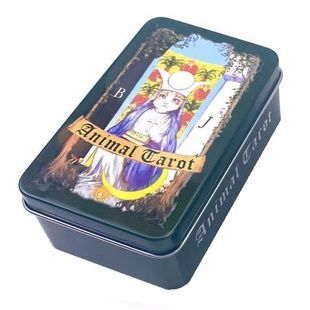 Animal Tarot | Таро Тварин (у жерстяній коробочці, із зеленим зрізом) - УЦІНКА 111996 фото