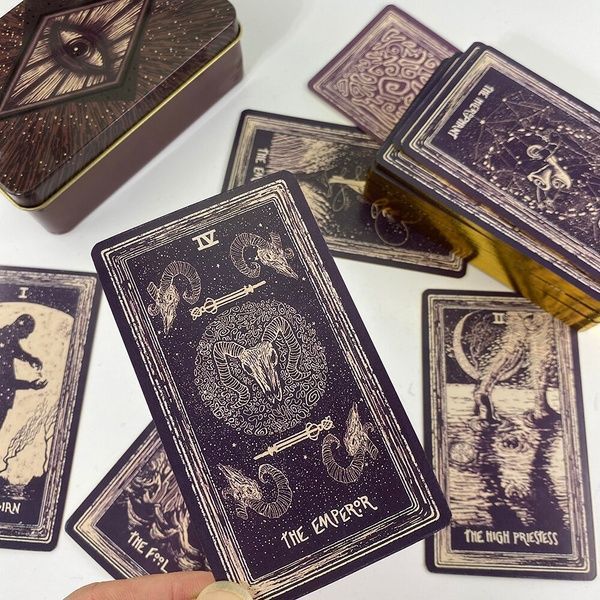 Light Visions Tarot | Таро Видения Света (в жестяной коробочке, с золотым срезом) - УЦЕНКА 101314 фото