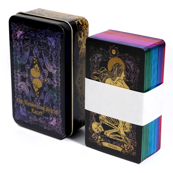 Wondering Spirit Tarot | Таро Блукаючого Духа (у жерстяній коробочці, з кольоровим зрізом) 130273 фото