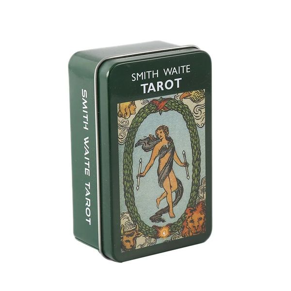 Smith Waite Tarot | Таро Уэйта-Смит (в жестяной коробочке, с зеленым срезом) 132921 фото