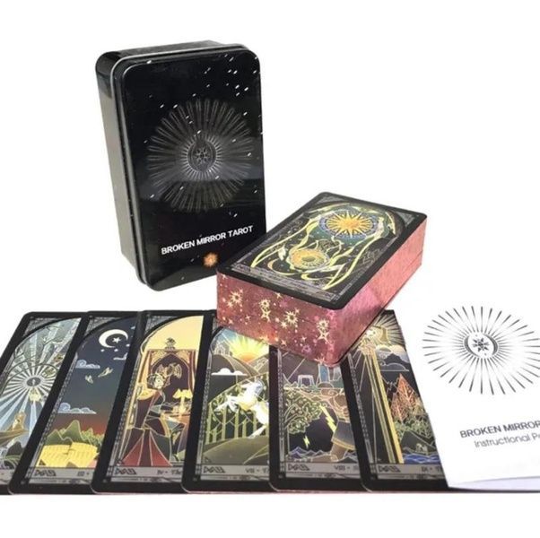 Broken Mirror Tarot | Таро Разбитого Зеркала (в жестяной коробочке, с розовым срезом) 132913 фото