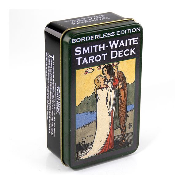 Smith-Waite Borderless Edition Tarot | Таро Уэйта-Смит, безрамочная (в жестяной коробочке, с серебряным срезом) 98483 фото