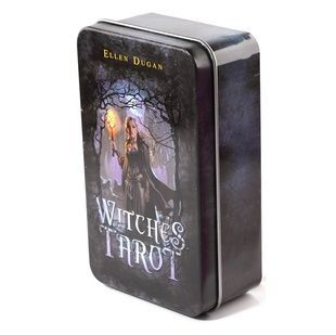 Witches Tarot | Таро Чаклунське (в жерстяній коробочці, з бузковим зрізом) - уцінка 109326 фото