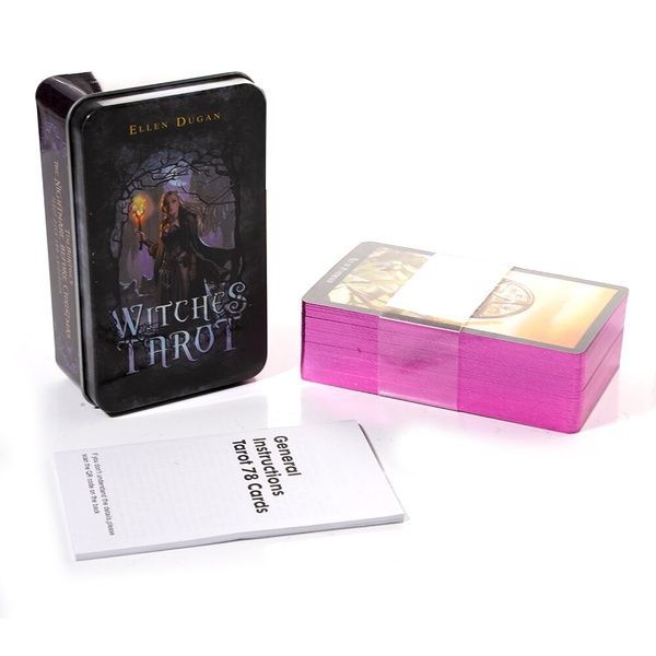 Witches Tarot | Таро Колдовское (в жестяной коробочке, с сиреневым срезом) - уценка 109326 фото