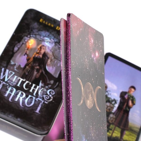 Witches Tarot | Таро Колдовское (в жестяной коробочке, с сиреневым срезом) - уценка 109326 фото