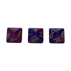 Рунические кубики кости, фиолетовый набор